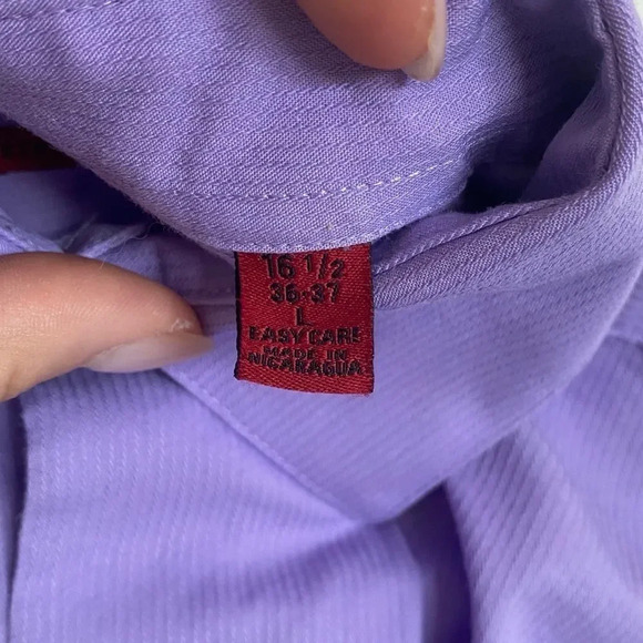 Alfani Fitted Button Down Stretch Dress Shirt - Picture 4 of 6